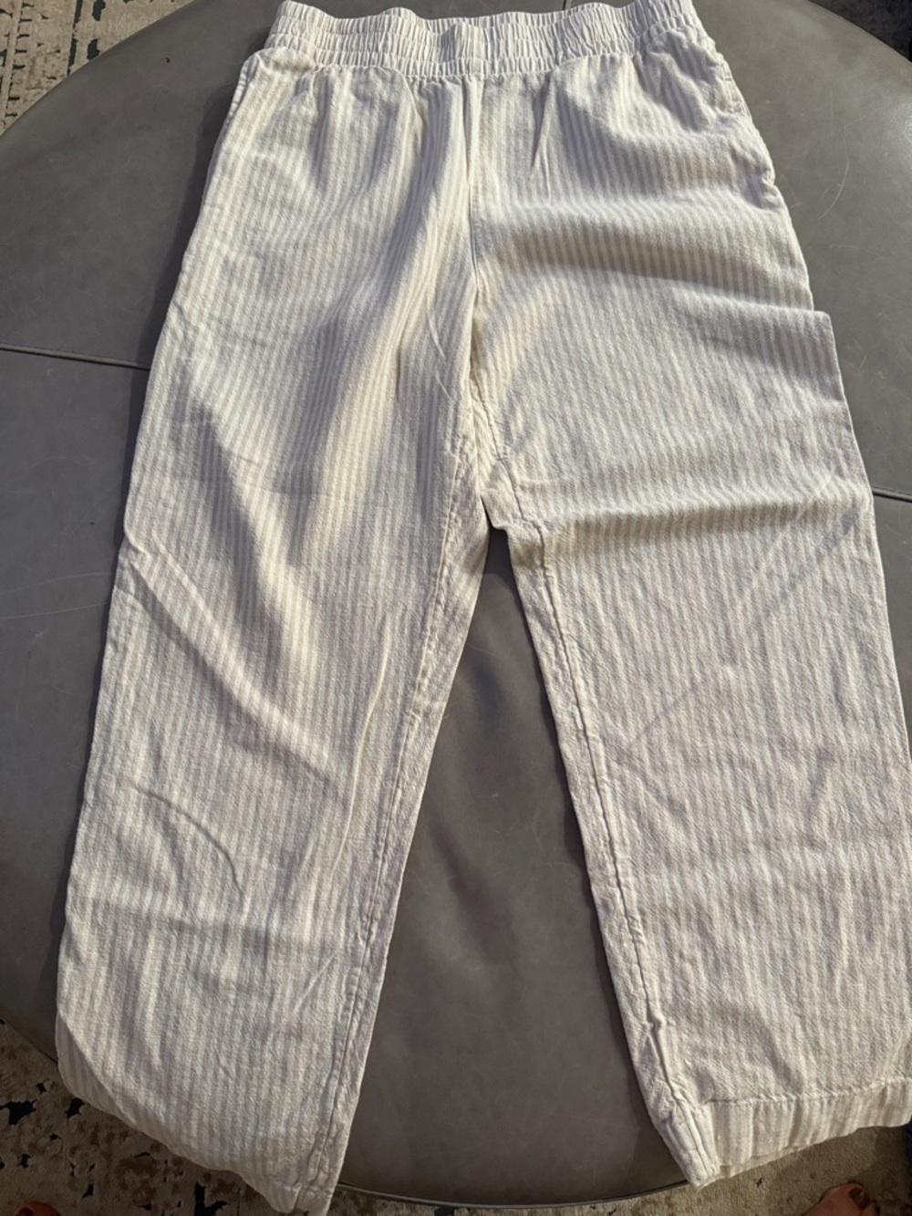 Old Navy Light Striped Elastic-Waist womens Joggers - White